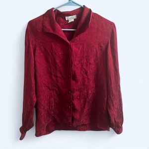 Chic Red Women's Blouse